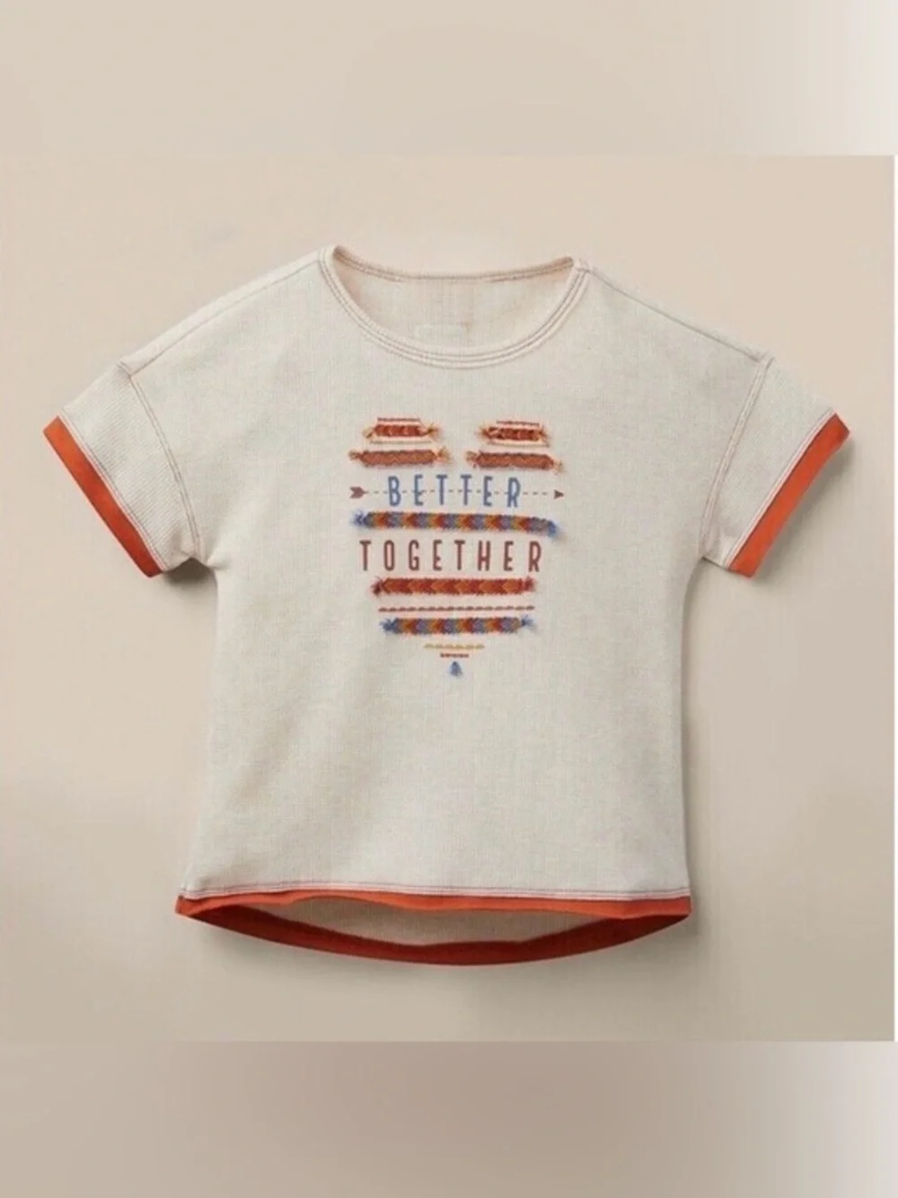 Matilda Jane Better Together Embroidered Waffle Tee T-Shirt Size 2